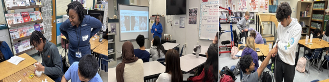 Students in seated at desks