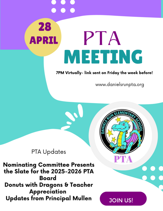 PTA Meeting April 28