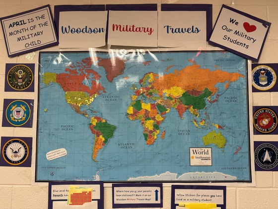 Woodson Military Travels Map