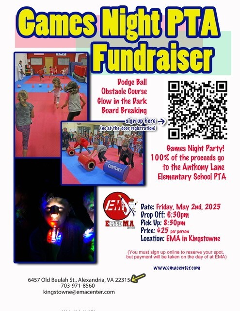 PTA Martial Arts Games Night Fundraiser May 2 at Elite Martial Arts
