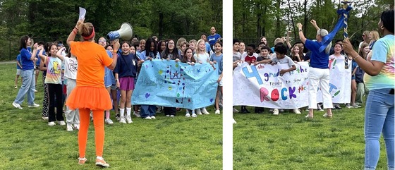 4th grade students at the Pep Rally