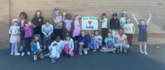 All the Girl Scouts that helped with the clean up