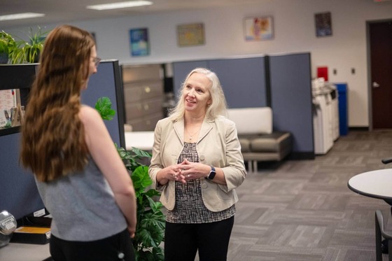 boss talks to employee