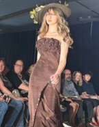 Student walking on runway