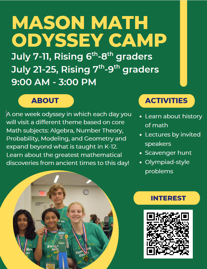 Mason Math Odyssey Camp