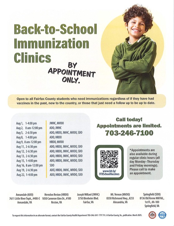 Health Department flyer