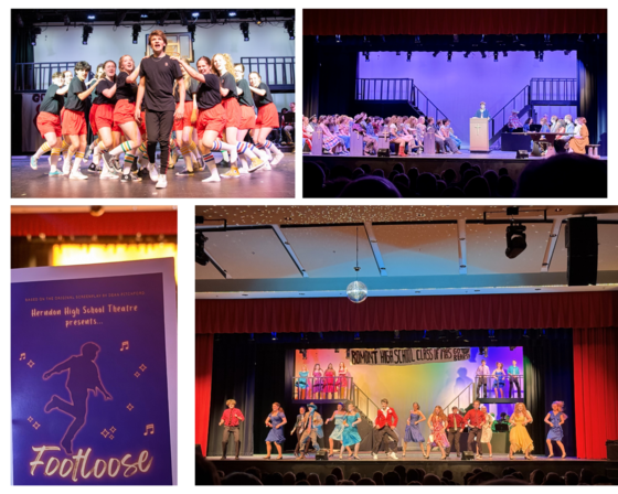 Photo collage of Herndon HS Footloose production