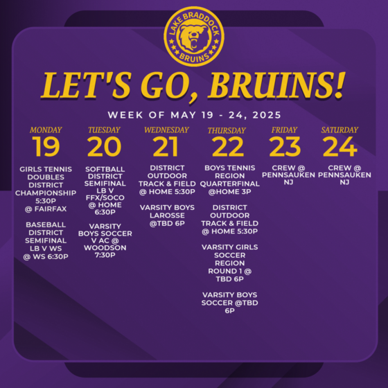 Bruins in action this week!