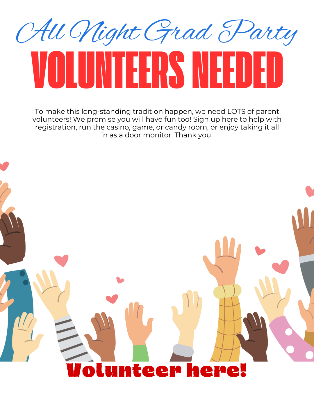 cartoon photo of hands rasied