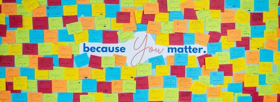 sticky notes on a wall