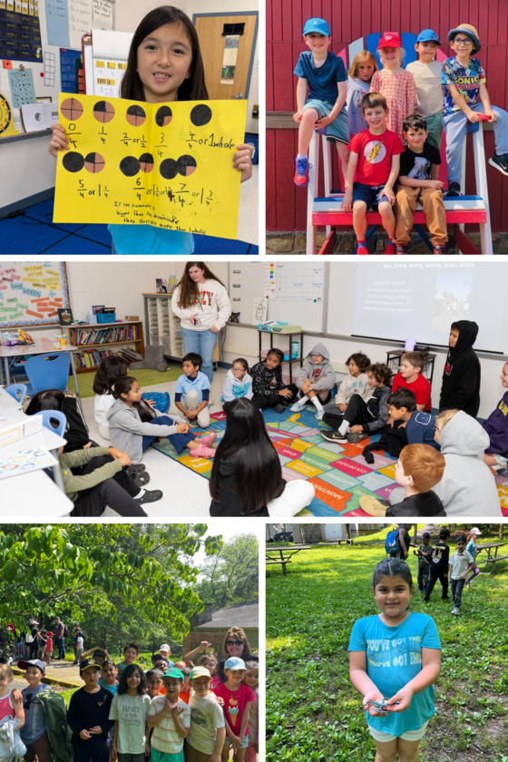 This week at Clearview - students in classroom and students at a 