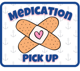 Medication Pickup with Image of Bandaids in the center