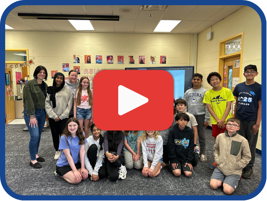 Photo of our news crew posing with the news anchor