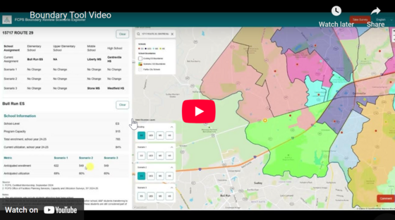 YouTube video on FCPS Boundary Tool