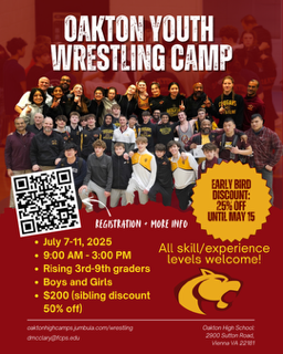Oakton Wrestling Camp Advertisement