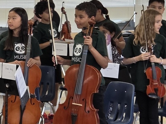 image of student ready for the strings concert