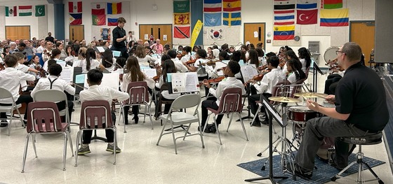 Strings students performing their Spring Concert