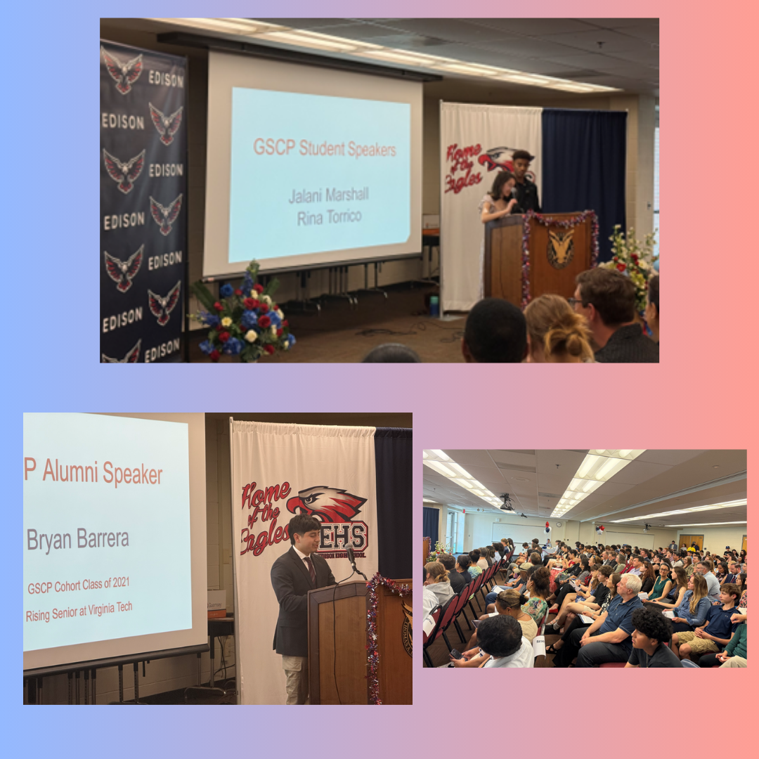 students presenting awards 