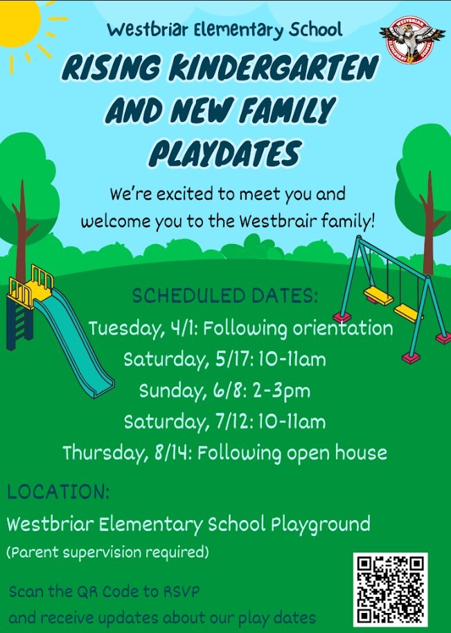Kinder and New Family Playdates