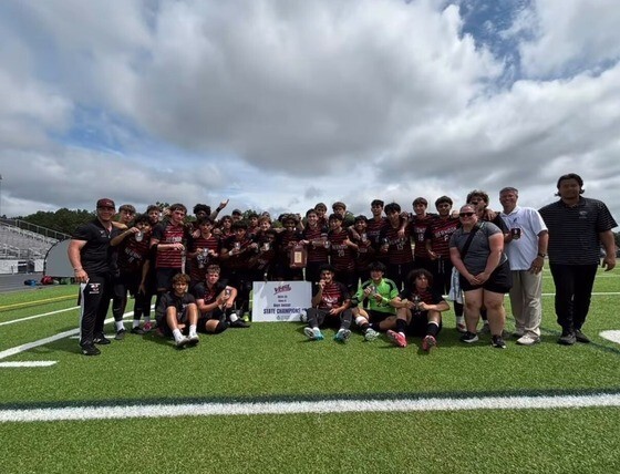 Herndon HS boys soccer team celebration of State Championship