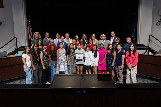 TJHSST Girls Tennis recognized by school board