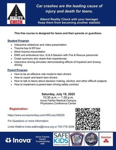 INOVA driving safety course infogram