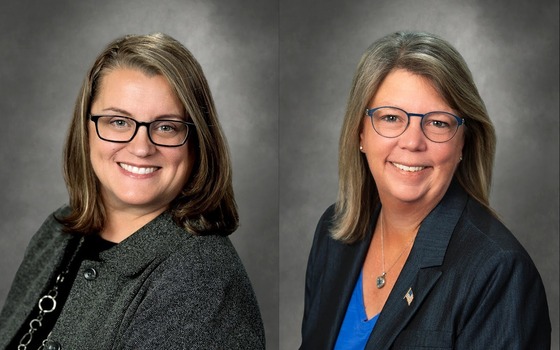 headshots of two school board members