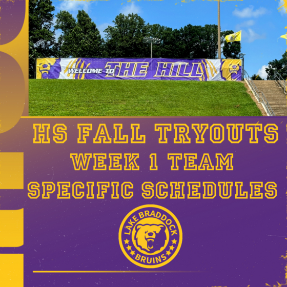 Fall Tryouts Week 1 - August 4 - 8, 2025