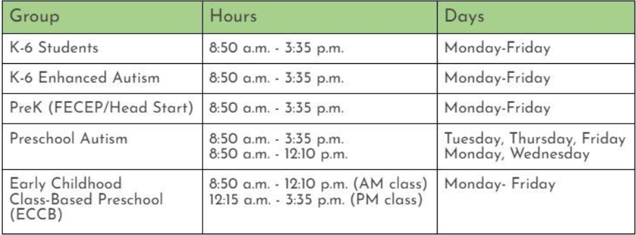 School hours 