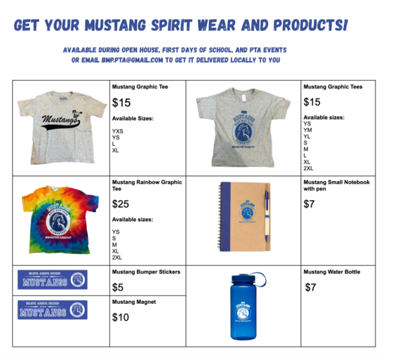 BMP Spirit Wear Sales