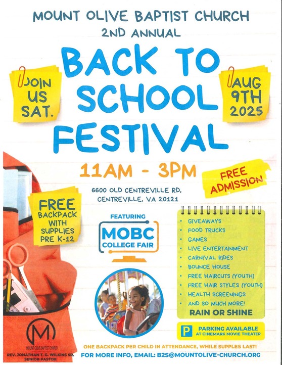 Mount Olive Festival - English