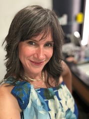 woman in blue dress