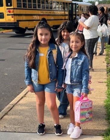 students on the first day of school