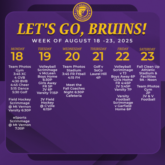 Bruin Weekly Schedule