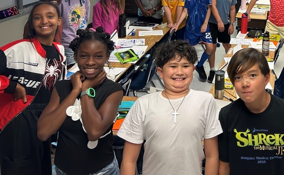 6th Grade Students Excited for First Day!