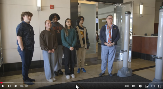 Video on new secondary school weapons detection system with Dr. Reid and students
