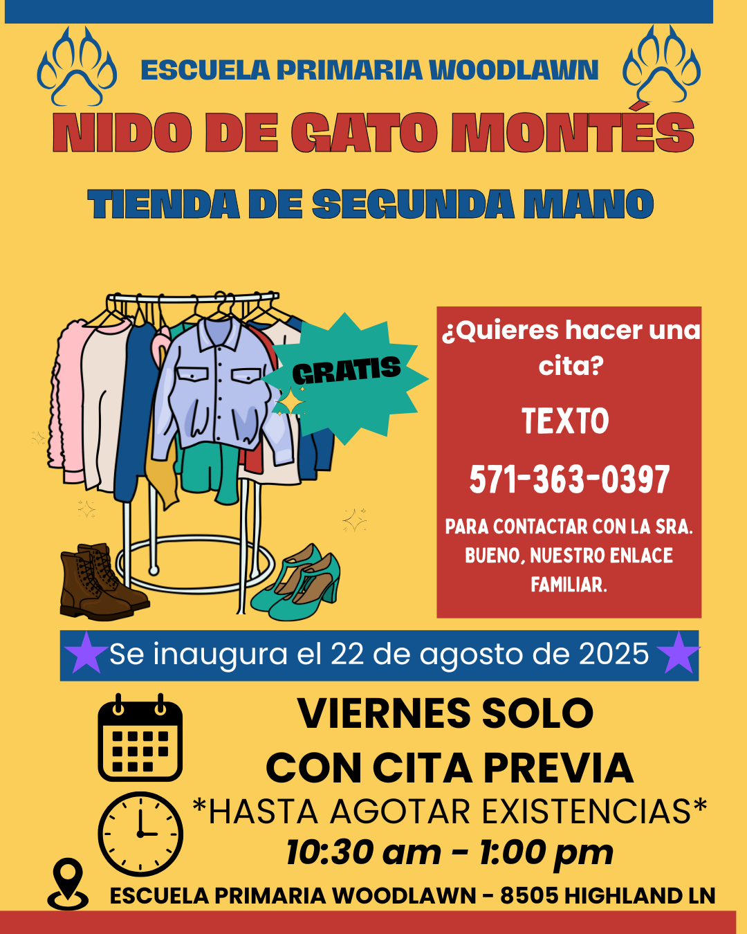 thrift store flyer spanish