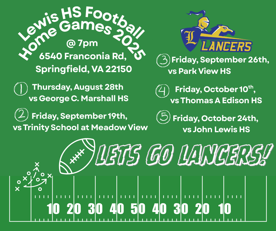 Lewis HS Football home games schedule