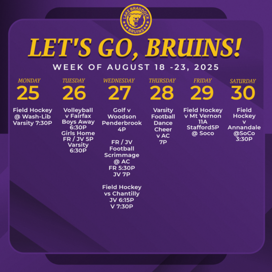 Bruins in Action This Week