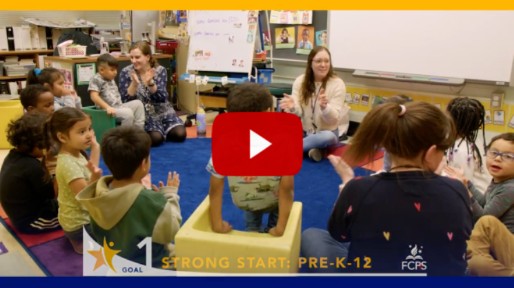 screen shot of a video featuring a pre-k class