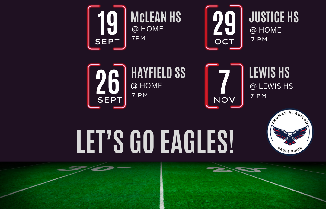 Edison Football Schedule Bottom