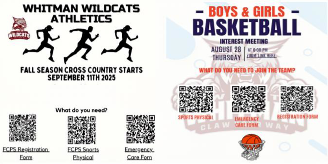 Whitman MS Fall Athletics Flyer