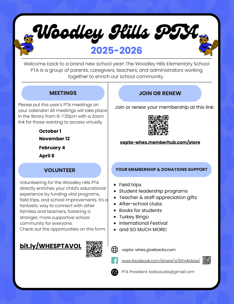 Woodley Hills ES PTA Flyer