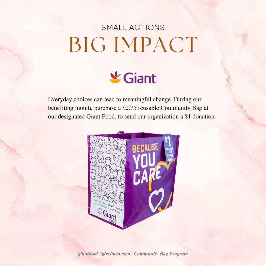 Giant will donate $1 for every reusable bag purchased during September.