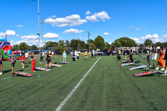 Students playing games at Back to School Bash