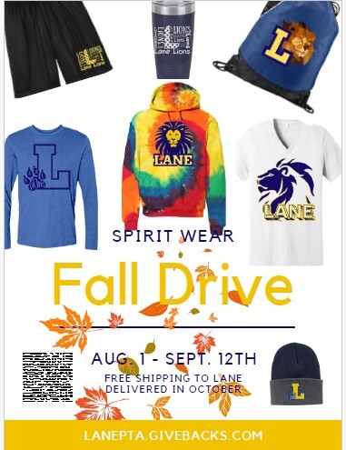 PTA Fall spiritwear sale flyer