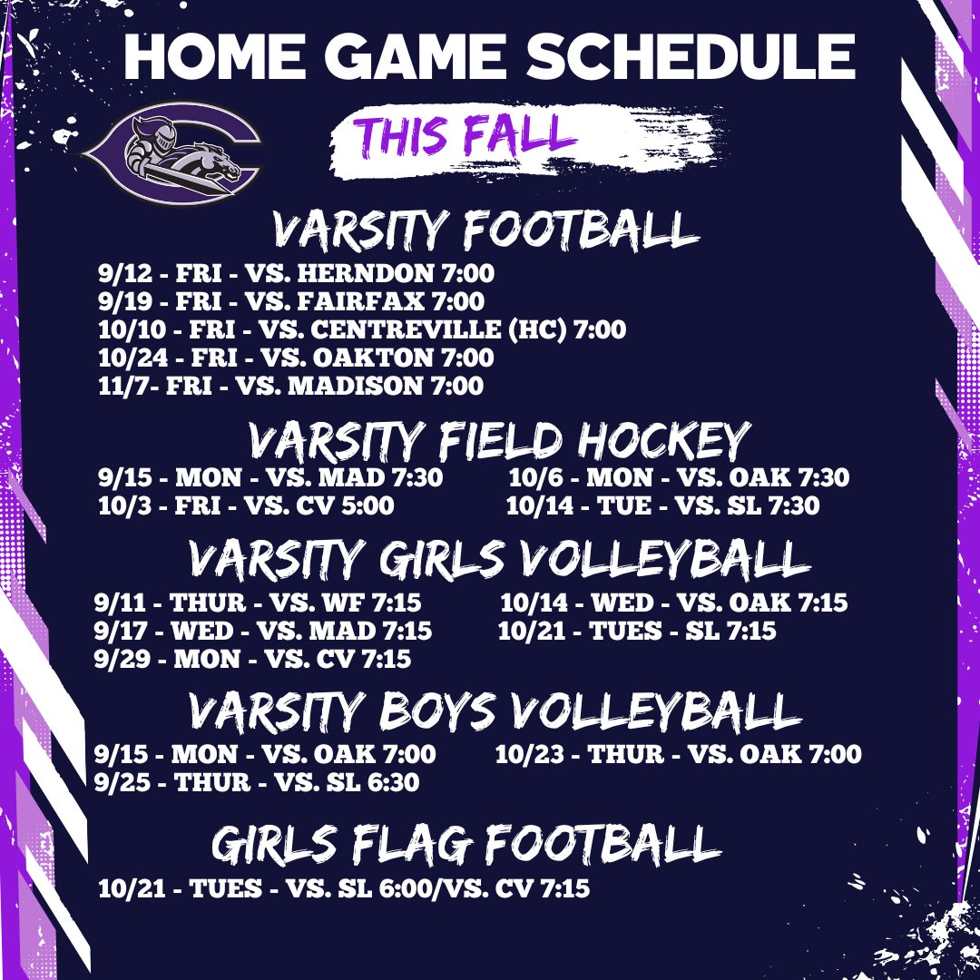 Fall Home games