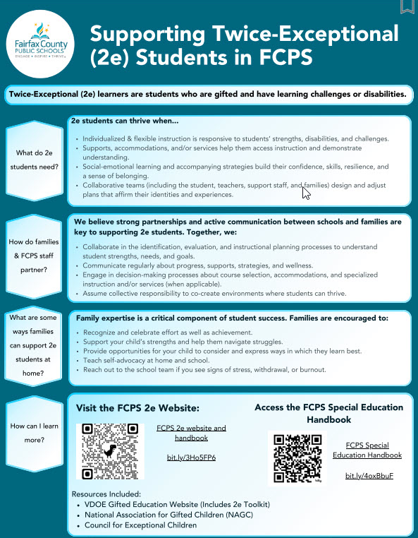 Supporting Twice Exceptional students in FCPS