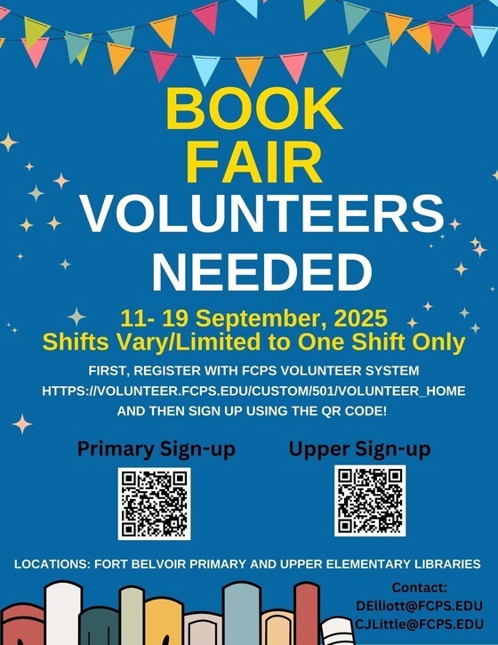 volunteers needed for book fair