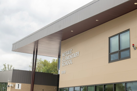 mosaic elementary facade